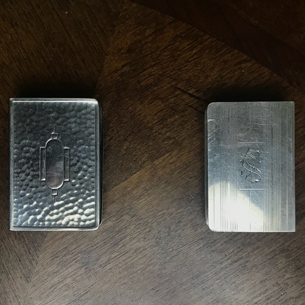VINTAGE STERLING SILVER MATCHBOX COVERS/HOLDERS